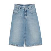 Heldere Blauwe Denim Shorts Stella McCartney , Blue , Dames