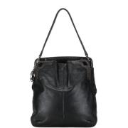 Pre-owned Leather handbags Cartier Vintage , Black , Dames