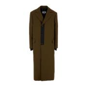 Stijlvolle Mud Polyester Coat MM6 Maison Margiela , Brown , Dames