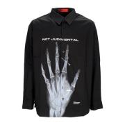 Zwarte Devil Hands Lange Mouwen Shirt Acupuncture , Black , Heren