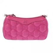 Pre-owned Leather shoulder-bags Gucci Vintage , Pink , Dames