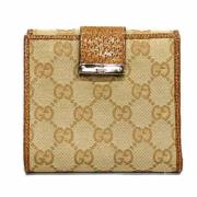 Pre-owned Canvas wallets Gucci Vintage , Beige , Dames