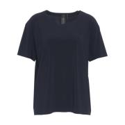 Blauwe Boxy T-shirt Dameskleding Norma Kamali , Blue , Dames