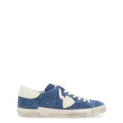 Lage Top Sneakers in Zwart Philippe Model , Blue , Heren