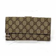 Pre-owned Leather wallets Gucci Vintage , Brown , Dames