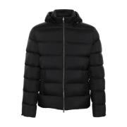 Stijlvolle Zwarte Pufferjas Aw24 Herno , Black , Heren