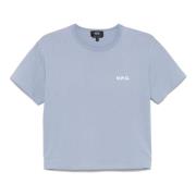 Kleine Flocked Tee A.p.c. , Blue , Dames