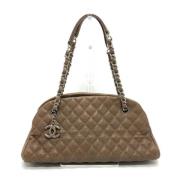 Pre-owned Leather chanel-bags Chanel Vintage , Brown , Dames