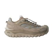 Leren Mesh Trailgrip Sneakers Moncler , Beige , Heren