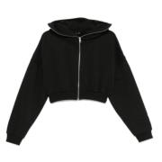 Korte Rits Hoodie Entire Studios , Black , Dames