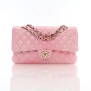 Pre-owned Leather chanel-bags Chanel Vintage , Pink , Dames