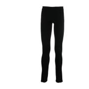 Zwarte Geribbelde Skinny Fit Broek Barrow , Black , Dames