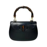 Pre-owned Leather handbags Gucci Vintage , Black , Dames