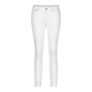 Super Skinny Enkel Jeans met Rits & Knoopsluiting Dondup , White , Dam...