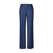 Moderne Denim Stijl Broek Kiltie , Blue , Dames