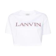 Witte Basis T-Shirt Lanvin , White , Dames