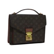 Pre-owned Canvas handbags Louis Vuitton Vintage , Black , Dames