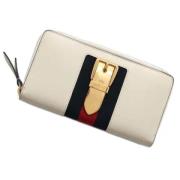 Pre-owned Leather wallets Gucci Vintage , White , Dames