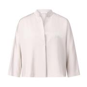 Satin Oversized Blouse met Vleermuismouwen Rosso35 , Beige , Dames