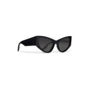 Zwarte Cat-Eye Zonnebril met LED-frame Balenciaga , Black , Dames