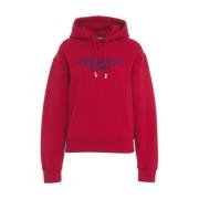 Rode Logo Hoodie Casual Wear Dsquared2 , Red , Dames