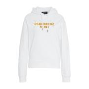 Witte Hoodie Casual Stijl Sweatshirt Dsquared2 , White , Dames