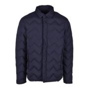 Gewatteerde jas met polyester en elastan Emporio Armani , Blue , Heren