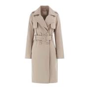 Sartoriale Trenchcoat met Riem Guess , Beige , Dames