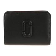 Zwarte Mini Compact Portemonnee Marc Jacobs , Black , Dames