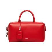 Rode Leren Handtas Max Mara , Red , Dames