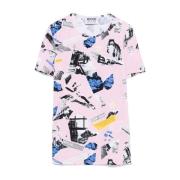 Polyamide T-shirt Moschino , Multicolor , Heren