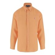 Linnen overhemd met knoopsluiting en logo Polo Ralph Lauren , Orange ,...