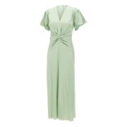 Mint Groene Satijnen Midi Jurk Victoria Beckham , Green , Dames