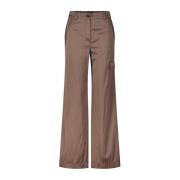 Glanzende Wijde Broek Marc Cain , Brown , Dames