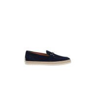 Donkerblauwe Suède Mocassins Tod's , Blue , Dames