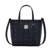 Toni Top-Zip Shopper in Visetos MCM , Black , Dames