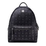 Stark rugzak in Visetos met zijstuds MCM , Black , Unisex