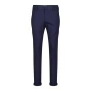 Slim Fit Viscose-Mix Broek Dondup , Blue , Heren