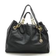 Pre-owned Leather handbags Bvlgari Vintage , Black , Dames