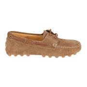 Platte Schoenen Barca Gommino Macro Tod's , Brown , Heren