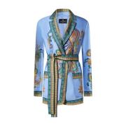 Blauwe Stijlvolle Jassen Etro , Multicolor , Dames