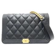 Pre-owned Leather wallets Chanel Vintage , Black , Dames