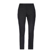 Elegante Slim Fit Broek Dondup , Black , Dames