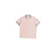 Roze Groene Polo Shirt Streep Detail Moncler , Pink , Heren