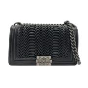 Pre-owned Leather shoulder-bags Chanel Vintage , Black , Dames