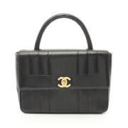 Pre-owned Leather chanel-bags Chanel Vintage , Black , Dames