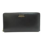 Pre-owned Leather wallets Gucci Vintage , Black , Dames