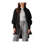 Oversized Geweven Dames Blouse Zwart Alix The Label , Black , Dames