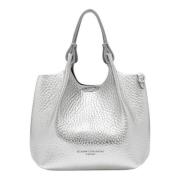 Zilveren Leren Handtas Gianni Chiarini , Gray , Dames