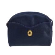 Pre-owned Leather shoulder-bags Dior Vintage , Blue , Dames